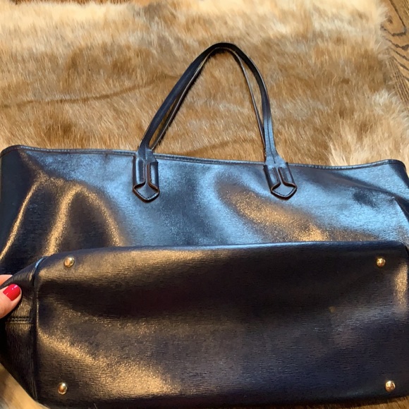 RLL Ralph Lauren navy purse tote - Picture 4 of 14